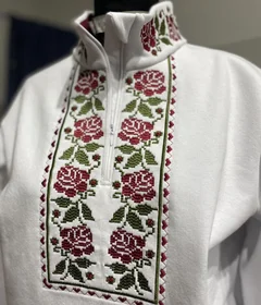 Червоні троянди (вишиванка футер)